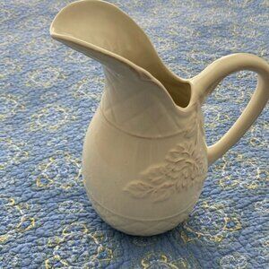 Certified International Cream Ceramic Art Pitcher